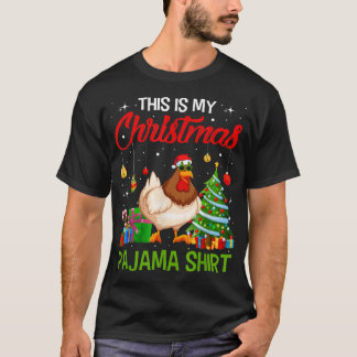 これは私のチキンクリスマスパジャマライツサンタH Tシャツ