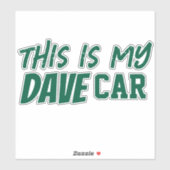 これは私のデイブカー – 緑 シール (シート)