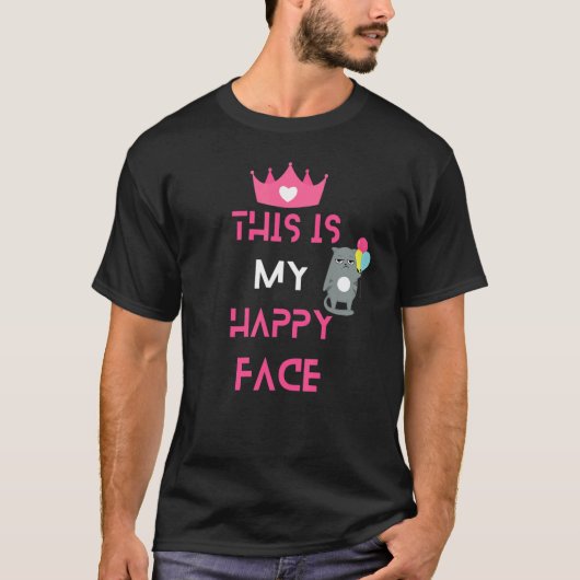 これは私のハッピー フェース 皮肉な顔です Tシャツ (正面)