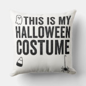 これは私のハロウィンコスチュームです 面白い幽霊クモ クッション (裏面)