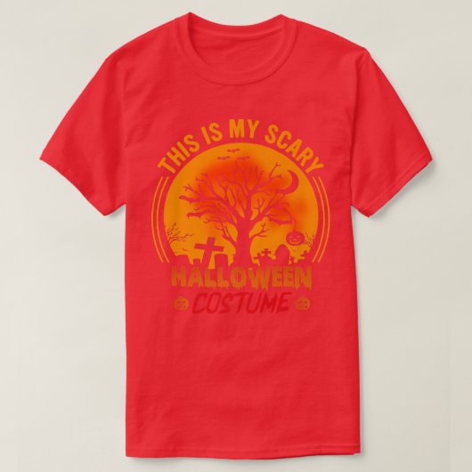 これは私のハロウィーンの仮装おもしろいの怖いハロウィン Tシャツ (デザイン正面)