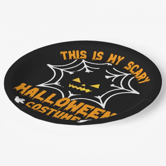 これは私のハロウィーンの衣装 ペーパープレート (アングル)