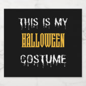 これは私のハロウィーンの衣装 – 面白いハロウィーン スパークリングワインラベル (シングルラベル)