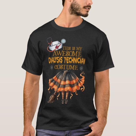 これは私のハロウィーン透析技術者の衣装Dである Tシャツ (正面)