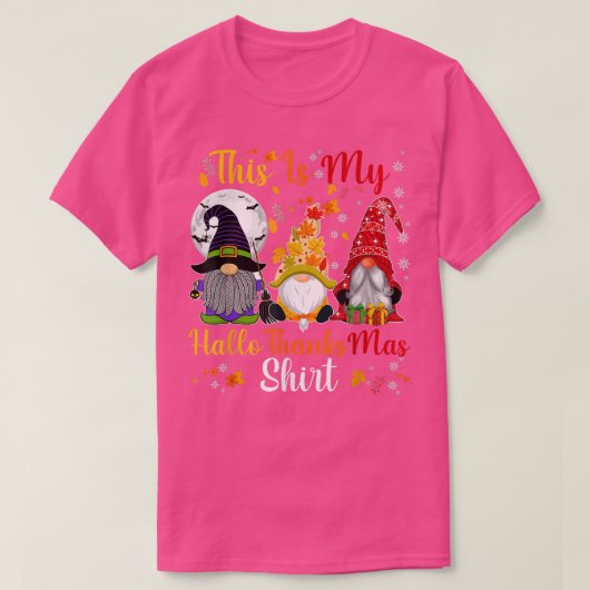 これは私のハロサンクスサムシャツ3人の格言幸せ Tシャツ (デザイン正面)