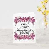 これは私のハワイアンシャツアロハハワイビーチルア カード (黄色い花)