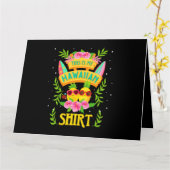 これは私のハワイアンシャツ女性男性パイナップルハワ カード (黄色い花)