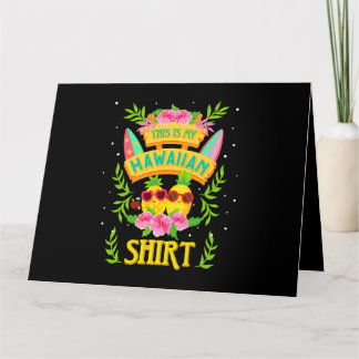 これは私のハワイアンシャツ女性男性パイナップルハワ カード