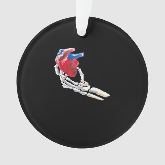 これは私のハート – スケルトンハートハンド オーナメント (正面)