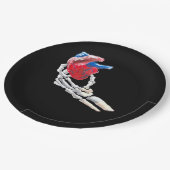 これは私のハート – スケルトンハートハンド ペーパープレート (アングル)