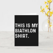これは私のバイアスロンのシャツ – スキースキースキースキースキースキースキーヤー カード (黄色い花)