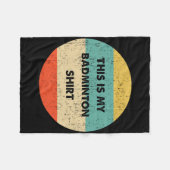 これは私のバドミントンだ フリースブランケット (正面(横))