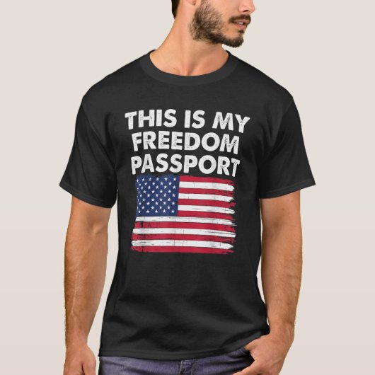 これは私のパスポートアメリカNo Vaccine 誇りを持った Ameriだ Tシャツ (正面)