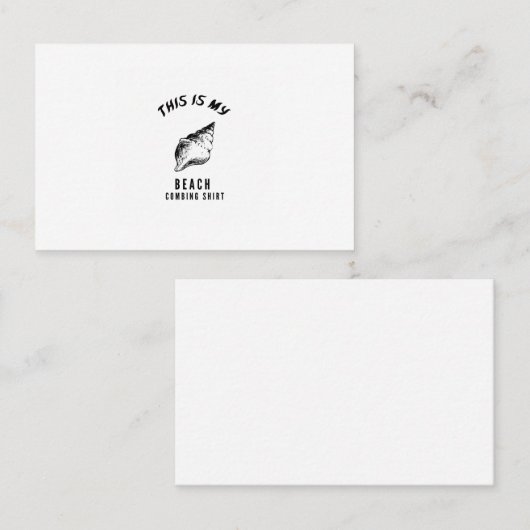 これは私のビーチのコーミングシャツ 名刺 (正面/裏面)