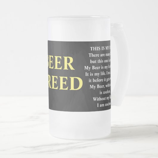 これは私のビールだ。こういうものが多い フロストグラスビールジョッキ (正面右)