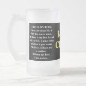 これは私のビールだ。こういうものが多い フロストグラスビールジョッキ (左)