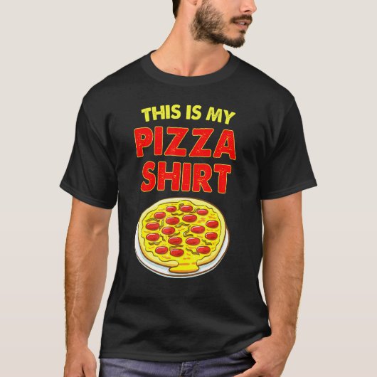 これは私のピザ食べ物グルメ1 Tシャツ (正面)