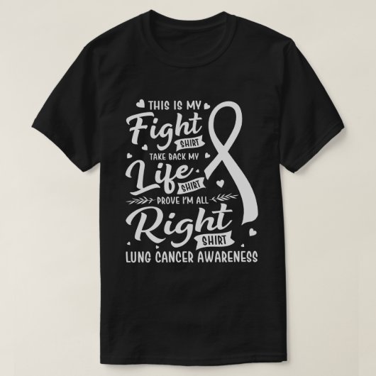 これは私のファイトシャツ肺がん認識度Supo Tシャツ (デザイン正面)