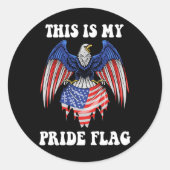 これは私のプライド国おもしろい旗の宇佐4日 – Ju4日 ラウンドシール (正面)