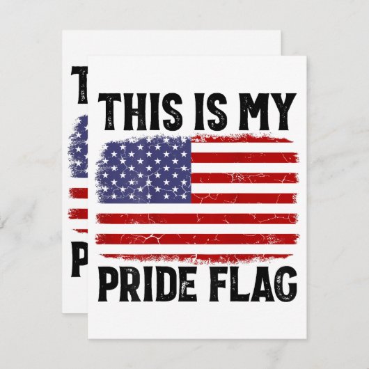 これは私のプライド国旗の米国国旗で、7月の愛国者の4日 エンクロージャーカード (正面/裏面)