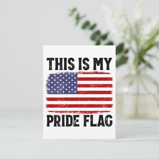 これは私のプライド国旗の米国国旗で、7月の愛国者の4日 エンクロージャーカード (スタンド正面)