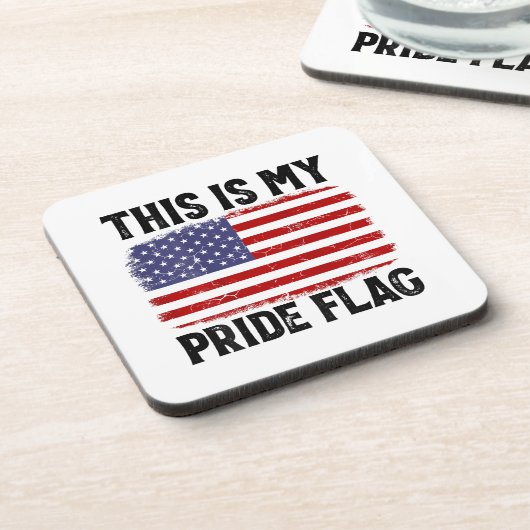 これは私のプライド国旗の米国国旗で、7月の愛国者の4日 コースター (左側)