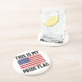 これは私のプライド国旗の米国国旗で、7月の愛国者の4日 コースター (側面)