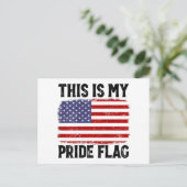 これは私のプライド国旗の米国国旗で、7月の愛国者の4日 シーズンポストカード (スタンド正面)