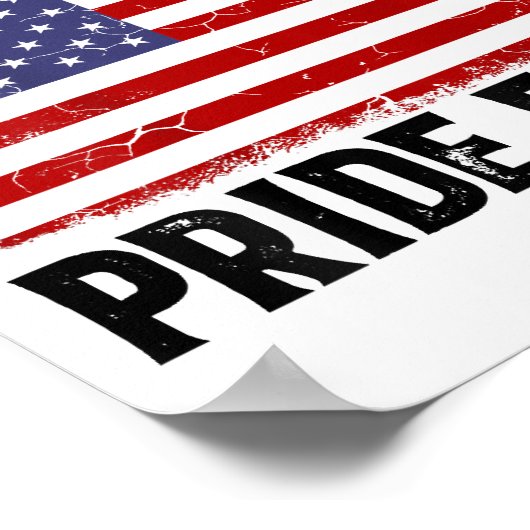 これは私のプライド国旗の米国国旗で、7月の愛国者の4日 ポスター (角)