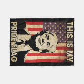 これは私のプライド国旗トランプ米国旗7月4日 フリースブランケット (正面(横))