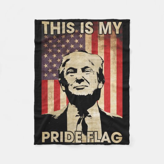 これは私のプライド国旗トランプ米国旗7月4日 フリースブランケット (正面)
