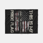 これは私のプライド国旗Usa愛国軍アメリカFl フリースブランケット (正面(横))