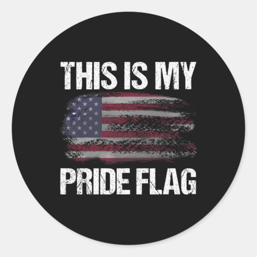 これは私のプライド国旗Usa American 7月4日のパット ラウンドシール (正面)