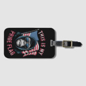 これは私のプライド旗アメリカ国旗だ ラゲッジタグ (正面横)