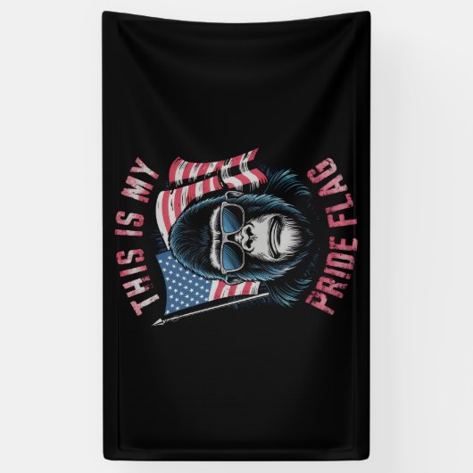 これは私のプライド旗アメリカ国旗だ 横断幕 (縦)