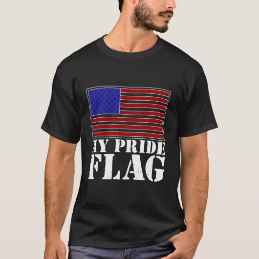 これは私のプライド旗アメリカ国旗は私のプライドPrである Tシャツ (正面)