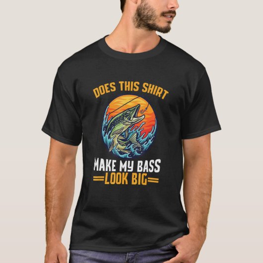 これは私のベースを大きな魚釣りに見せる Tシャツ (正面)