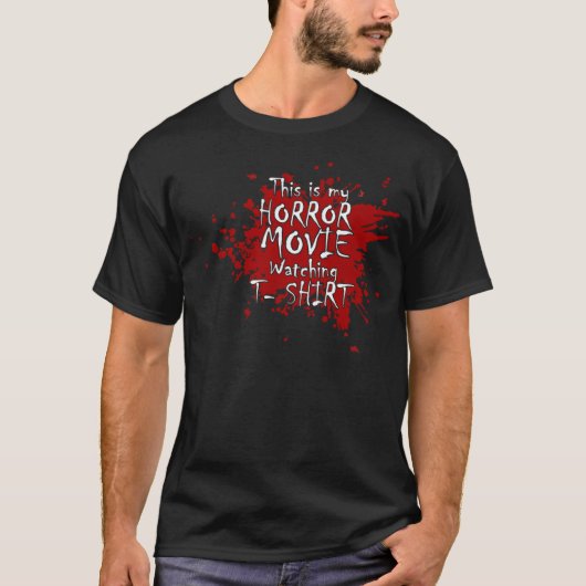 これは私のホラー映画見てシャツのホラーファン Tシャツ (正面)