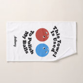 これは私のボールを磨くために使用されるおもしろいボーリング ハンドタオル (ハンドタオル)