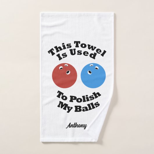 これは私のボールを磨くために使用されるおもしろいボーリング ハンドタオル (ハンドタオル)