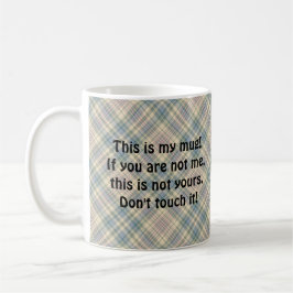 「これは私のマグ」スナーキー·ブおもしろいルー·プレイド コーヒーマグカップ