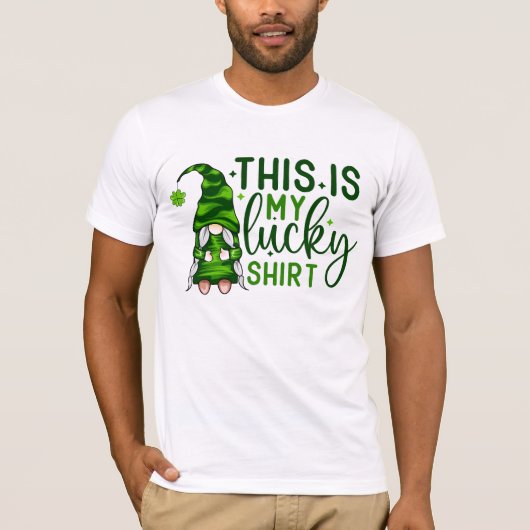 これは私のラッキーなグリーンの格言ウィムシー Tシャツ (正面)