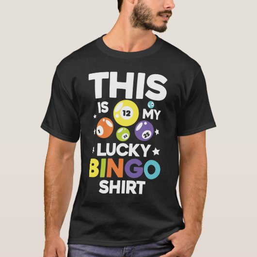 これは私のラッキービンゴシャツだ – ビンゴ恋人 Tシャツ (正面)