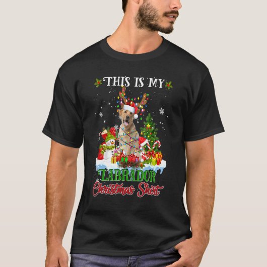 これは私のラブラドールクリスマスサンおもしろいタクリスマスTr Tシャツ (正面)