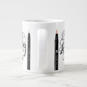 これは私のレタリングマグ – ブラシペン ジャンボコーヒーマグカップ (裏面)