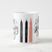これは私のレタリングマグ – ブラシペン ジャンボコーヒーマグカップ (正面)
