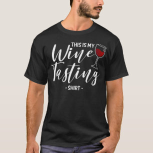これは私のワインのテイスティングシャツでコルクレッドVinoを巻いている Tシャツ