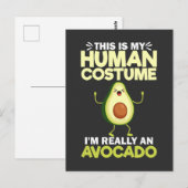これは私の人間のコスプレです、本当はアボカドなんです ポストカード (正面/裏面)