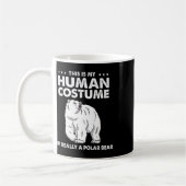 これは私の人間の衣装だ私は本当にホッキョクグマH コーヒーマグカップ (左)