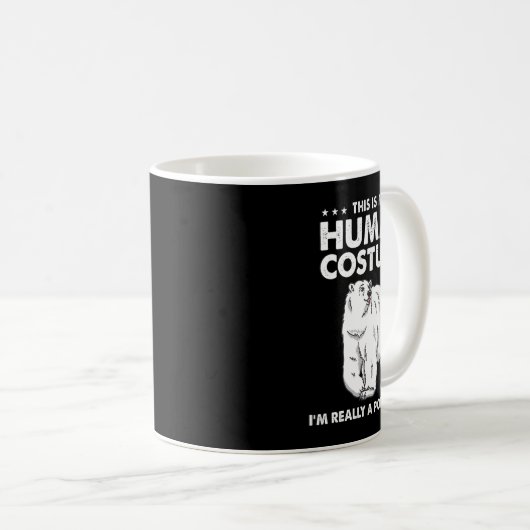 これは私の人間の衣装だ私は本当にホッキョクグマH コーヒーマグカップ (正面右)
